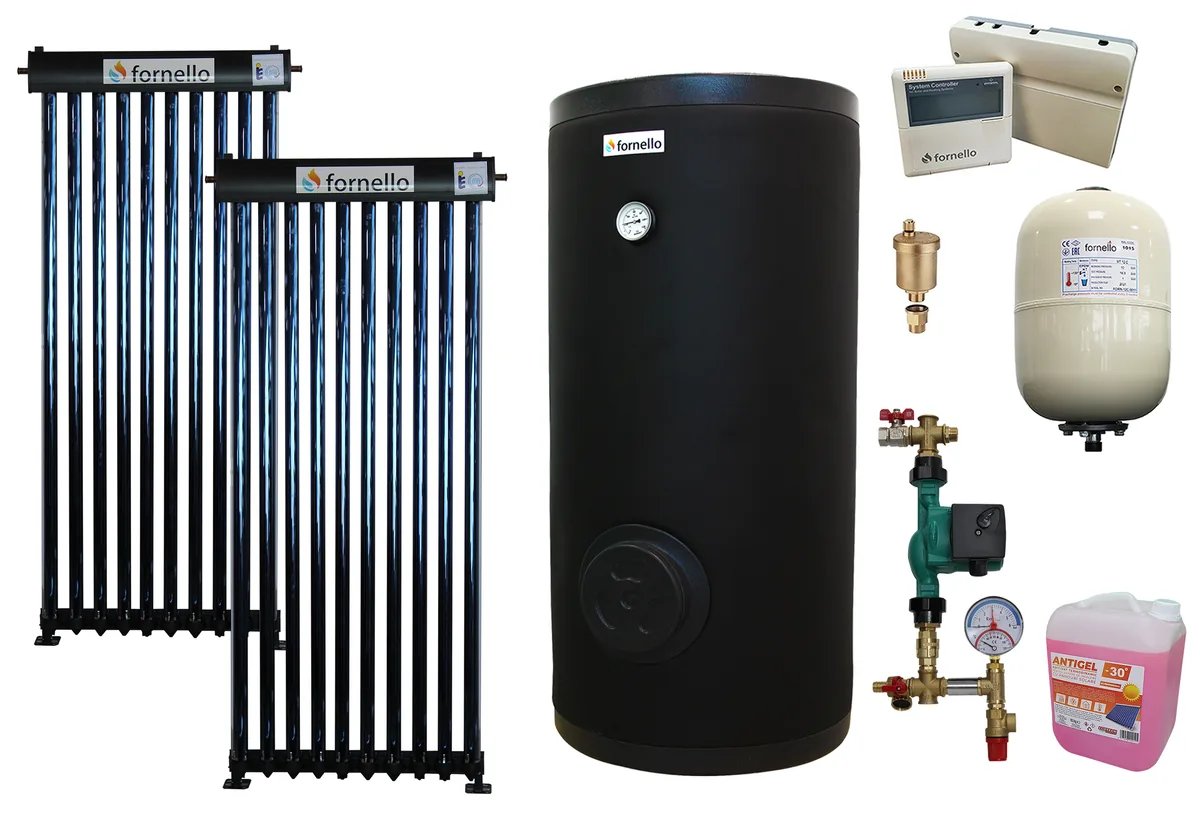 Kit Sistem Solar Presurizat Fornello 20 Tuburi Heat Pipe Boiler SOL 200 LT 2S