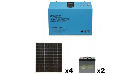 Kit Solar Fotovoltaic Breckner Germany Hybrid Mobil 320W 1600W 50Ah