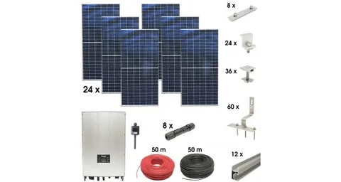 Kit Solar Fotovoltaic Breckner Germany Trifazic On-Grid 10KW 24x450W Tigla