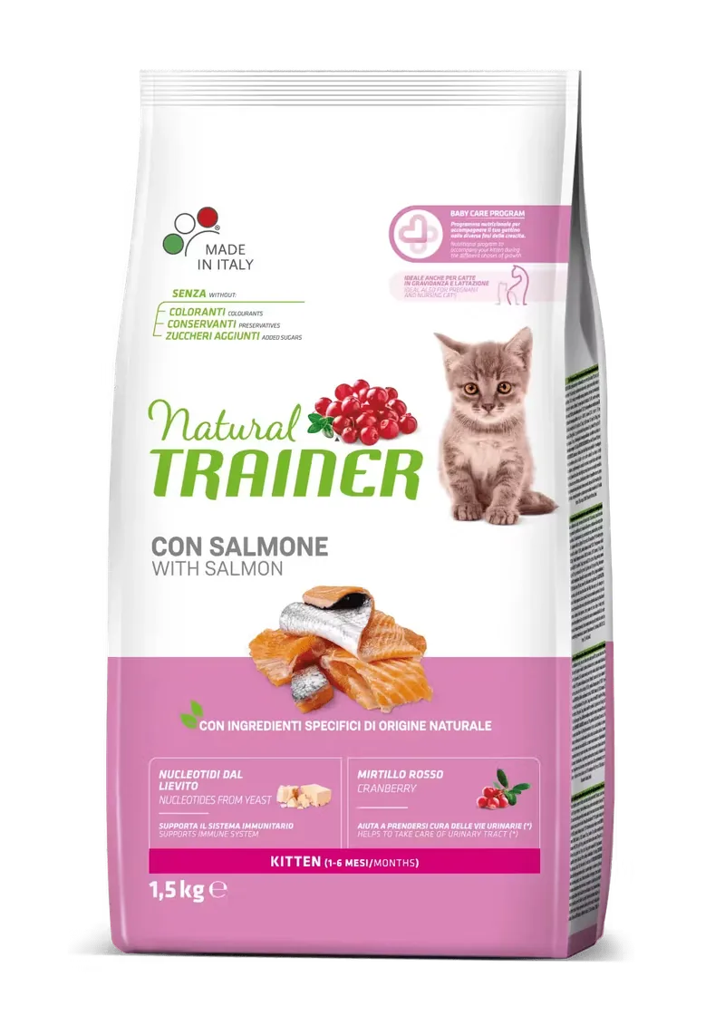 Hrana Uscata pentru Pisoi Natural Trainer Kitten Somon 1.5kg