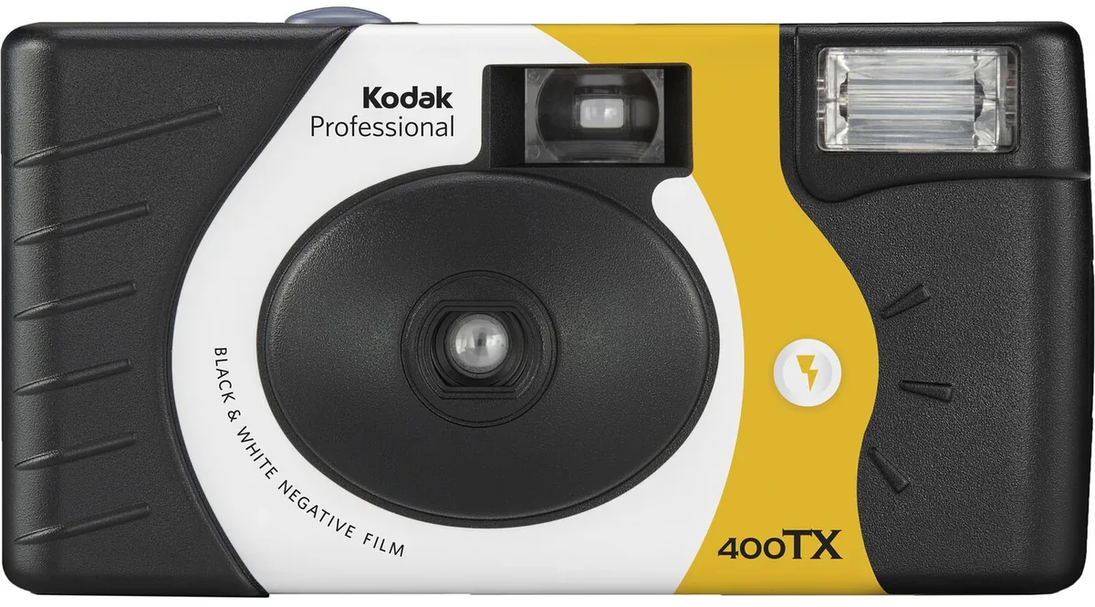 Kodak Tri-X 400 Single-Use Flash Camera Negru