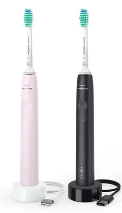 Philips Sonicare Seria 3100 Set 2 Roz/Negru - imagine 2
