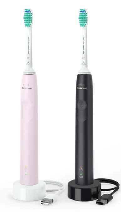 Philips Sonicare Seria 3100 Set 2 Roz/Negru - imagine 2