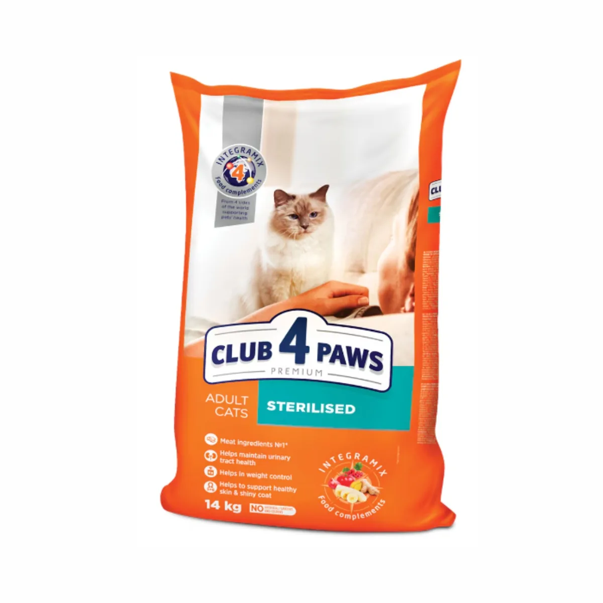 Kormotech Club 4 Paws Premium Sterilised Pui 14kg