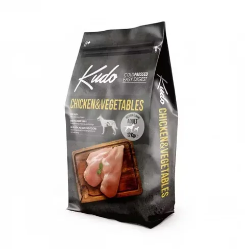 Hrana Uscata Câini Kudo Adult Presata la Rece Pui si Legume 12kg