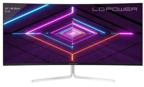 LC-Power LC-M34-UWQHD-100-C-V3 34 inch 100Hz Curbat Alb Argintiu