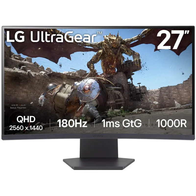 LG UltraGear 32GS60QC-B Curbat Negru