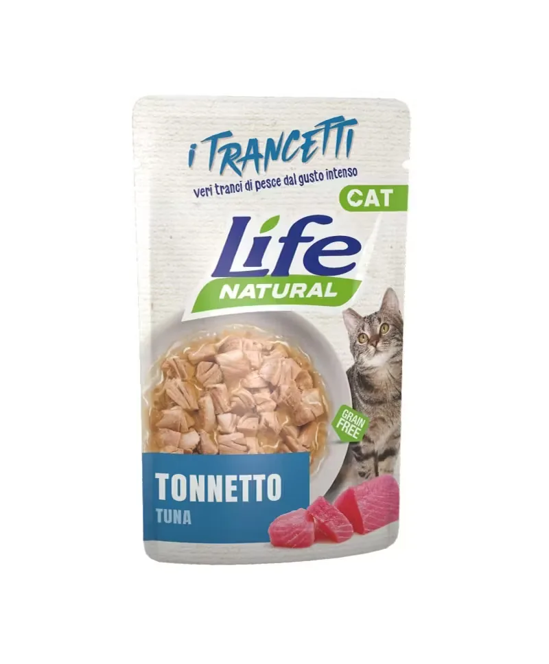 Hrana Umeda pentru Pisici Life Natural Adult Ton Bucati 55g