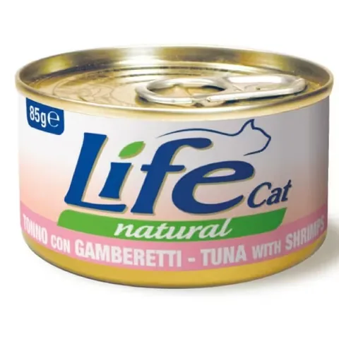 Hrana Umeda pentru Pisici Life Natural Life Cat Ton si Creveti 85g