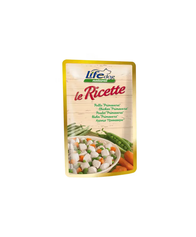Hrana Umeda pentru Caini Life Natural Le Ricette Rata, Pui si Portocala 95g