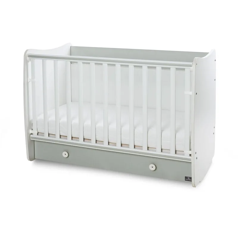 Pat Copii Lorelli Dream Balansoar Transformabil 60x120cm White Milky Green