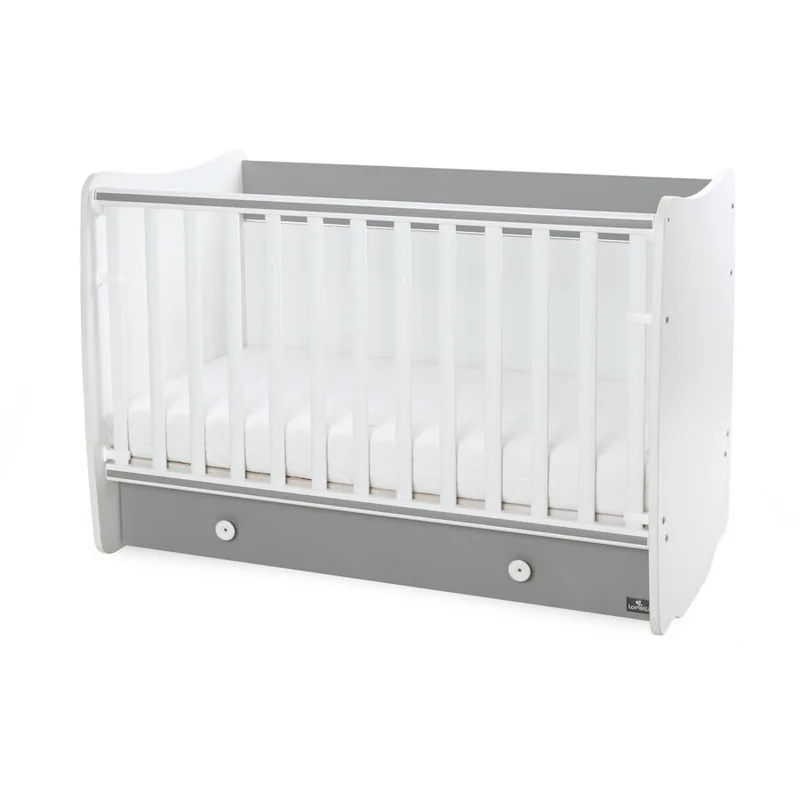 Pat Copii Lorelli Dream 60x120cm Balansoar Transformabil White Stone Grey