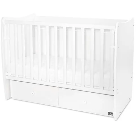 Pat Copii Balansoar Lorelli Matrix 60x120cm Transformabil Alb