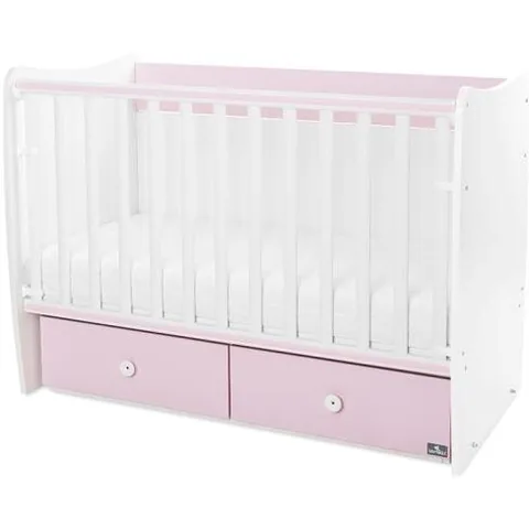 Pat Copii Lorelli Matrix 60x120cm Transformabil Balansoar White Orchid Pink