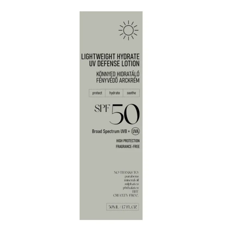 Lotiune Hidratanta Nerds Lightweight Hydrate UV Defense SPF 50 50ml