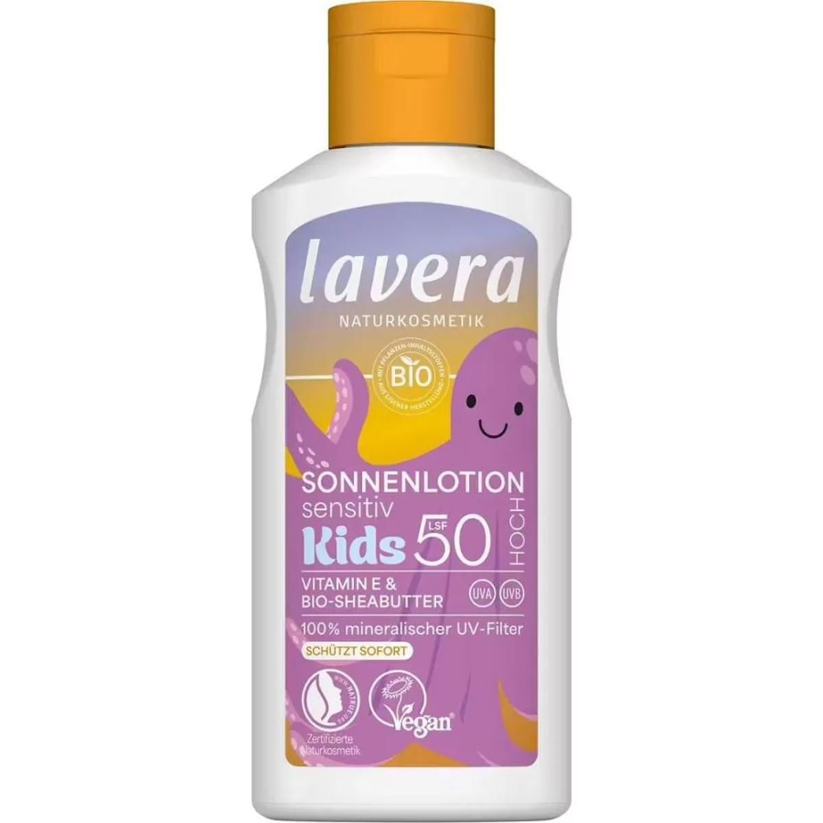 Lotune de Protectie Solara Lavera Bio Sensitiv SPF 50 Copii Fara Parfum 100ml