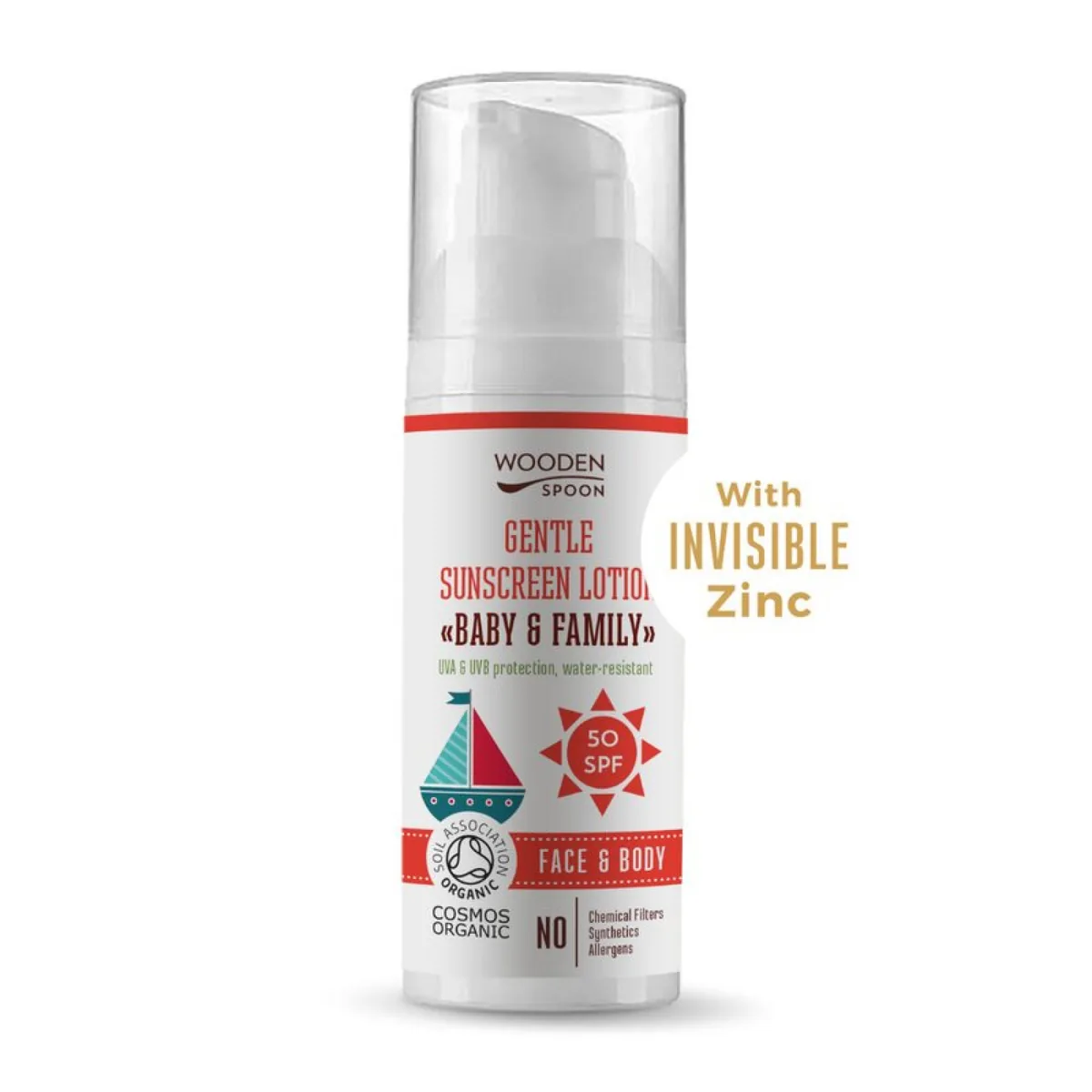 Lotiune de Protectie Solara Wooden Spoon SPF 50 50ml Ecologica