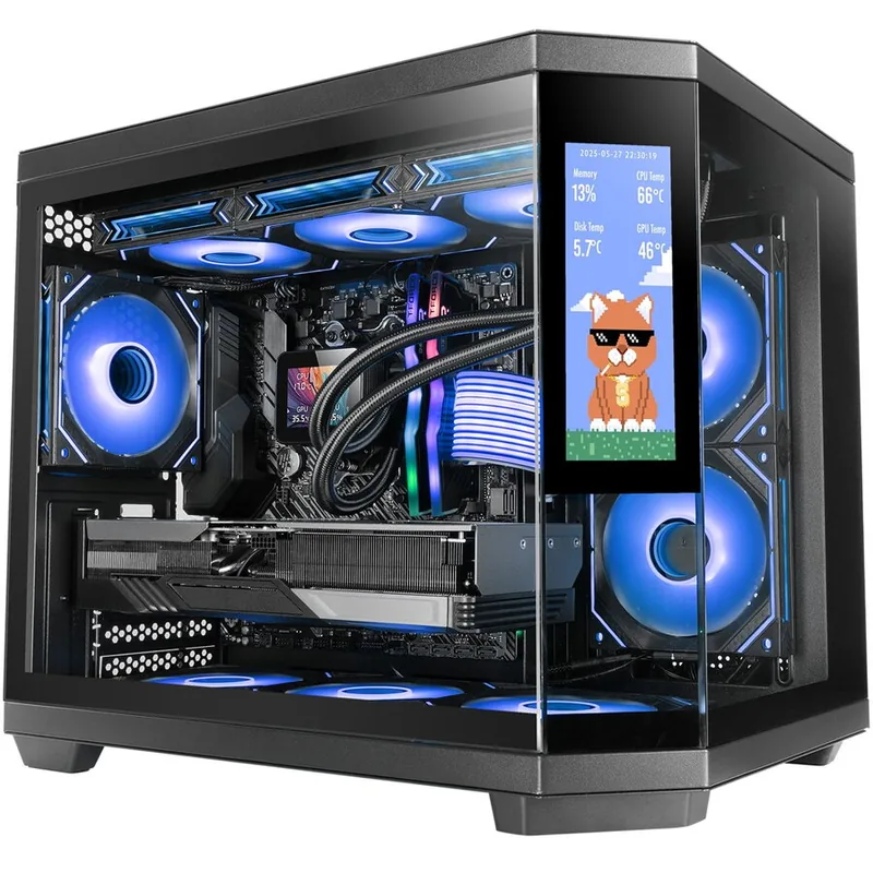 Mars Gaming MC3TCORELCDM Mini Tower Negru