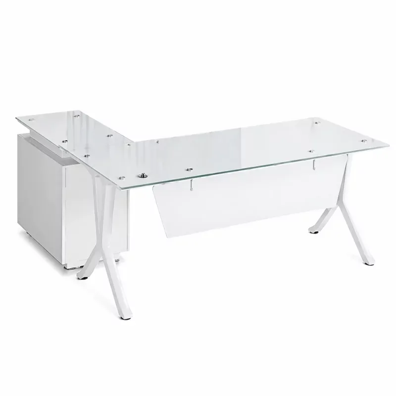 Birou SmartHeater Evolution 1800x800x750mm L Blat Sticla Dulap Lateral Fix