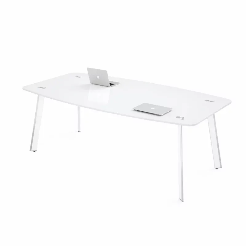Masa de Conferinta SmartHeater Noble Line Sticla Securizata 2400x1200x750mm Alb