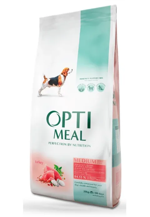 Hrana Uscata pentru Caini Optimeal Adult Medium Breed Curcan 1.5kg