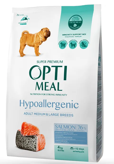 Hrana Uscata Caine Optimeal Adult Medium Large Breed Somon 4kg
