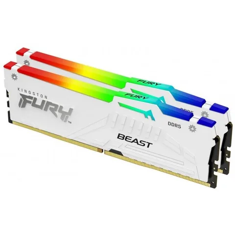 Kingston Fury Beast 32GB 6000MHz DDR5 CL36 Dual Channel EXPO DIMM RGB Alb