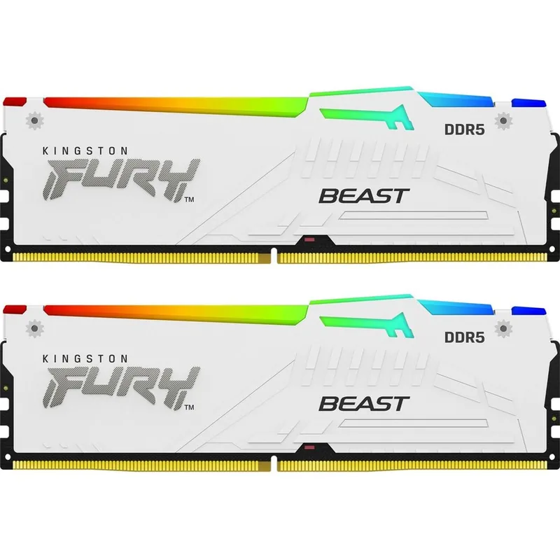 Kingston FURY Beast RGB 32GB DDR5 5600MHz CL36 Alb