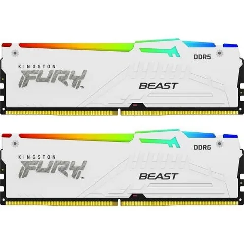 Kingston FURY Beast RGB White 32GB DDR5 6000MHz CL30 Dual Channel Kit
