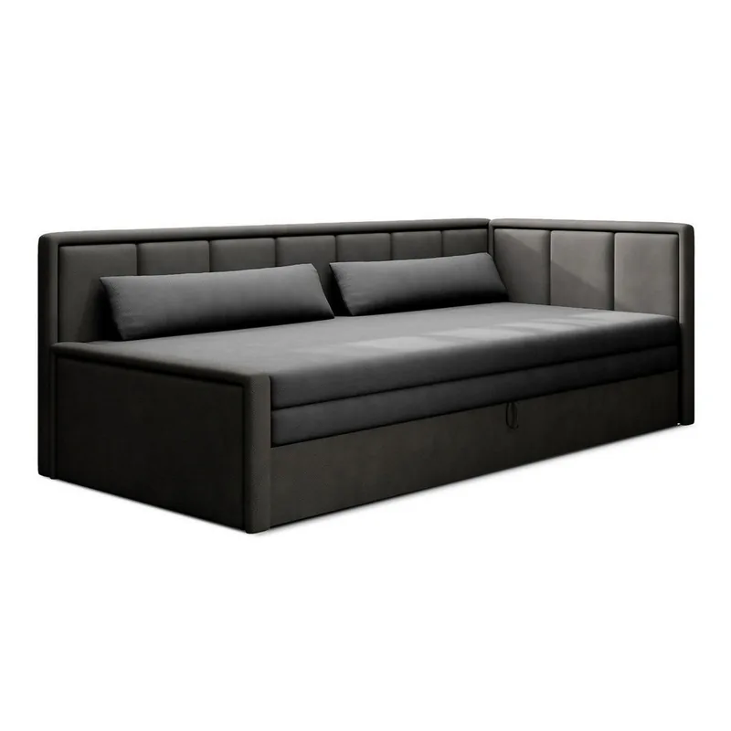 MID.YOU Recamier Chenille Antracit Negru 150x200cm