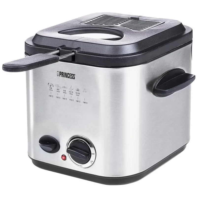 Friteuza Si Fondue Mini Princess 840W 1.2L Argintiu