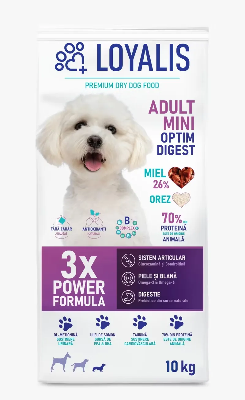 Hrana Uscata pentru Caini Loyalis Adult Mini Miel 10kg