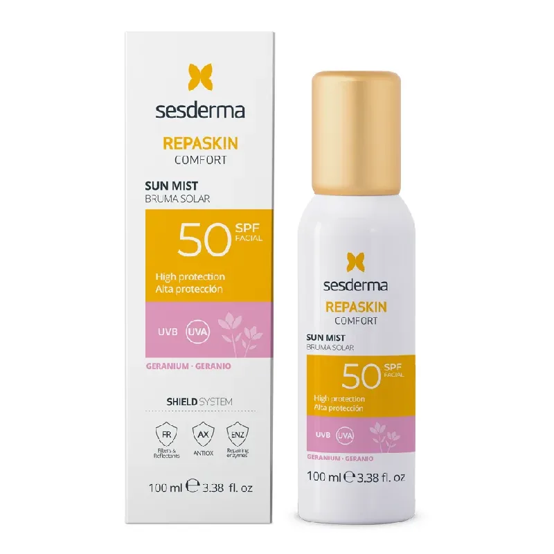 Mist de Protectie Solara Sesderma Repaskin Comfort SPF50 Geranium 100ml