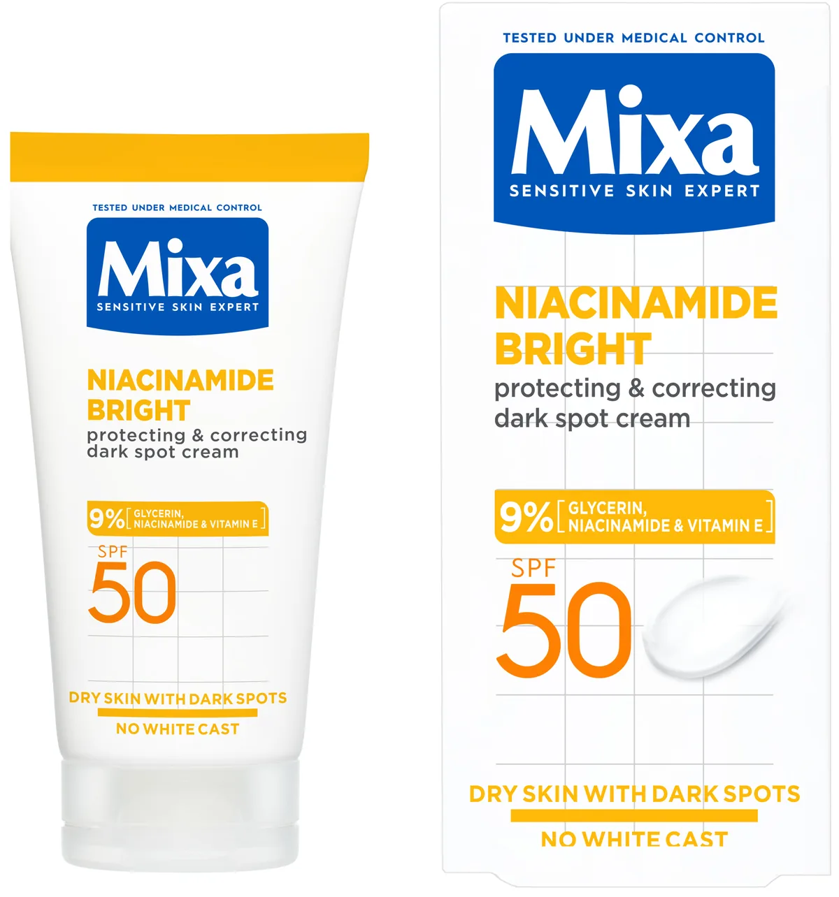 Cremă Multifuncțională Mixa Niacinamide Bright Împotriva Petelor Brune SPF50 50ml