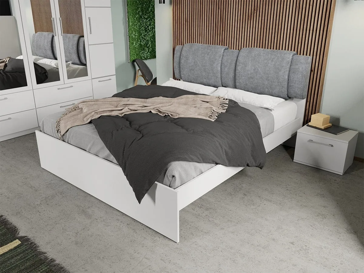 Mobidea Acapulco 140x200 Alb Gri Fara Sertare