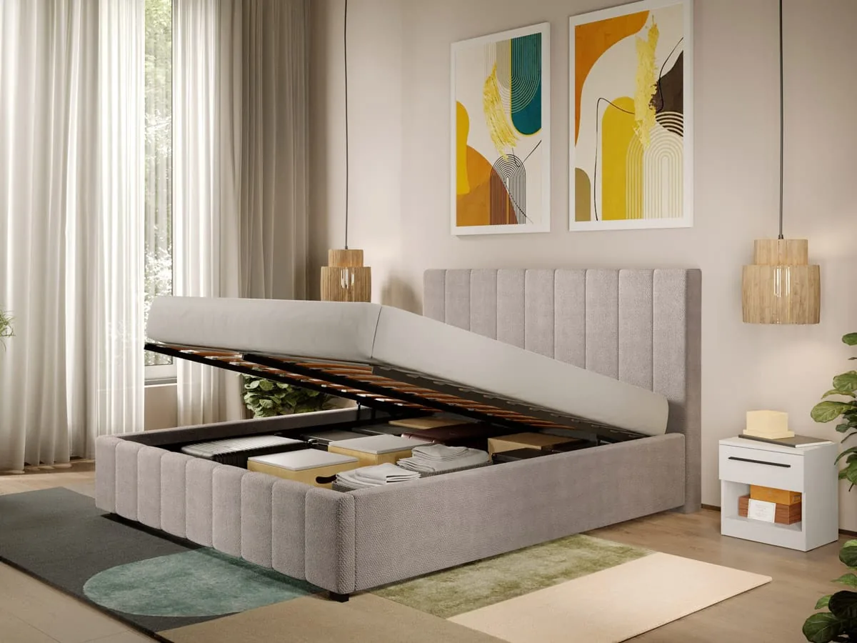 Mobidea Dallas cu Somiera Rabatabila 160x200 Bej