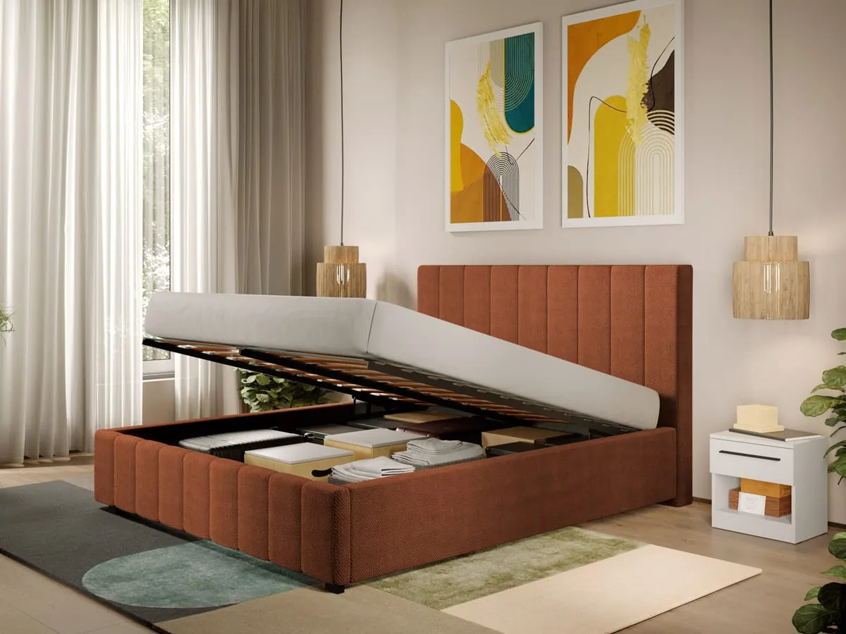Mobidea Dallas Somiera Rabatabila 160x200 Portocaliu