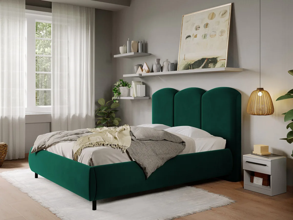 Mobidea Nero Catifea Verde 160x200