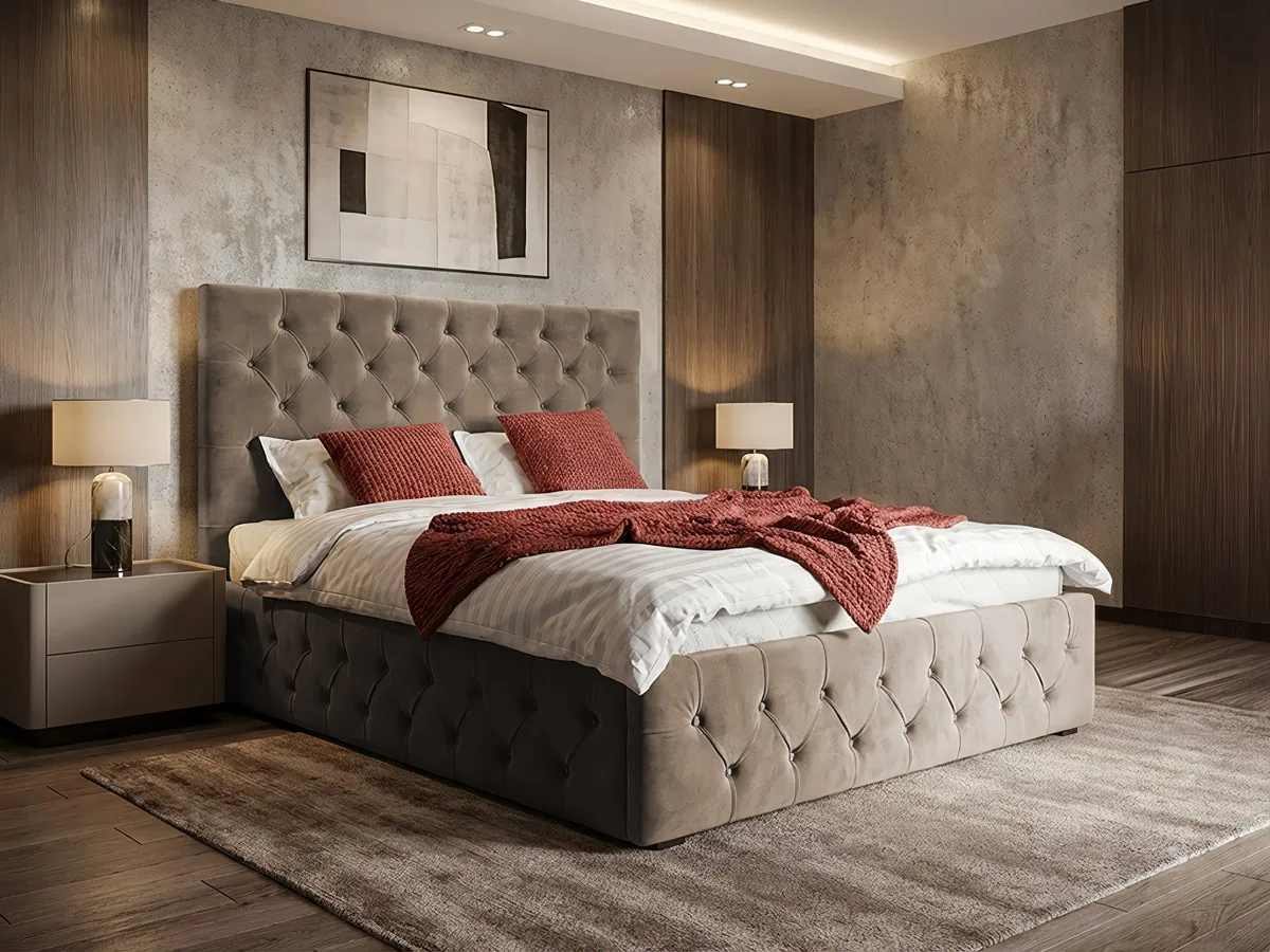 Mobidea Noble Mika Velluto 3 180x200 Cu Somiera Fixa