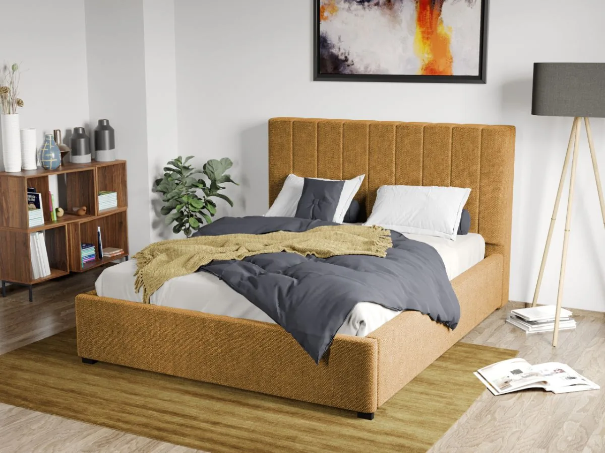 Mobila Laguna Adam 160x200 Eden 11 Cu Somiera Fixa Galben