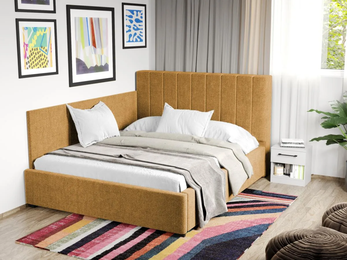 Mobila Laguna Adam 180x200 Verde Inchis Cu Somiera Fixa Eden 12