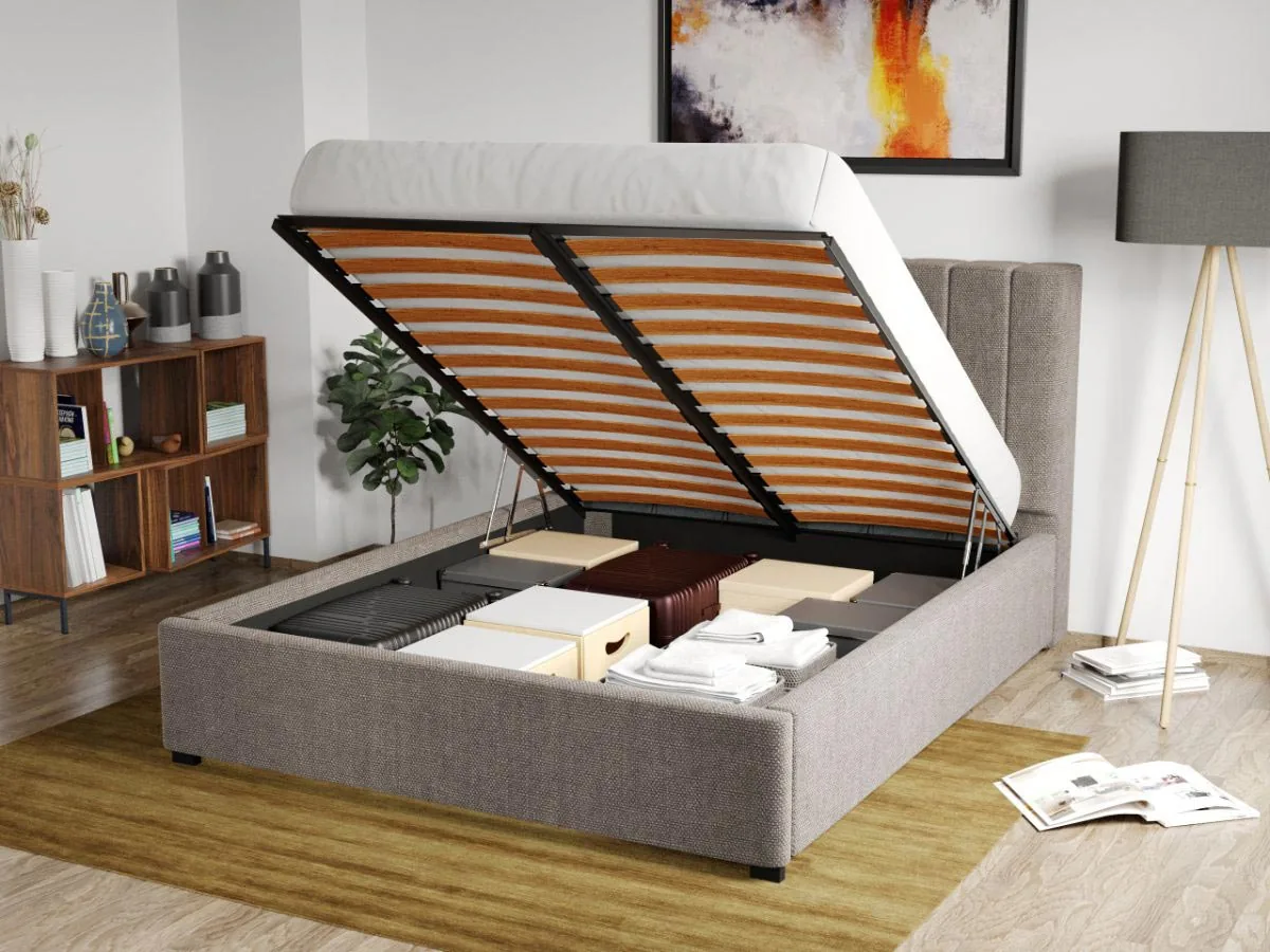 Mobila Laguna Adam cu Lada 180x200 Eden 4 Bej