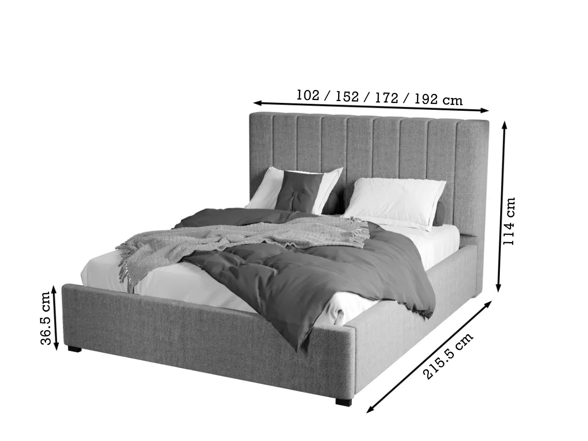 Mobila Laguna Adam cu Somiera Rabatabila si Lada de Depozitare 160x200 Falcone 102 Bej - imagine 2