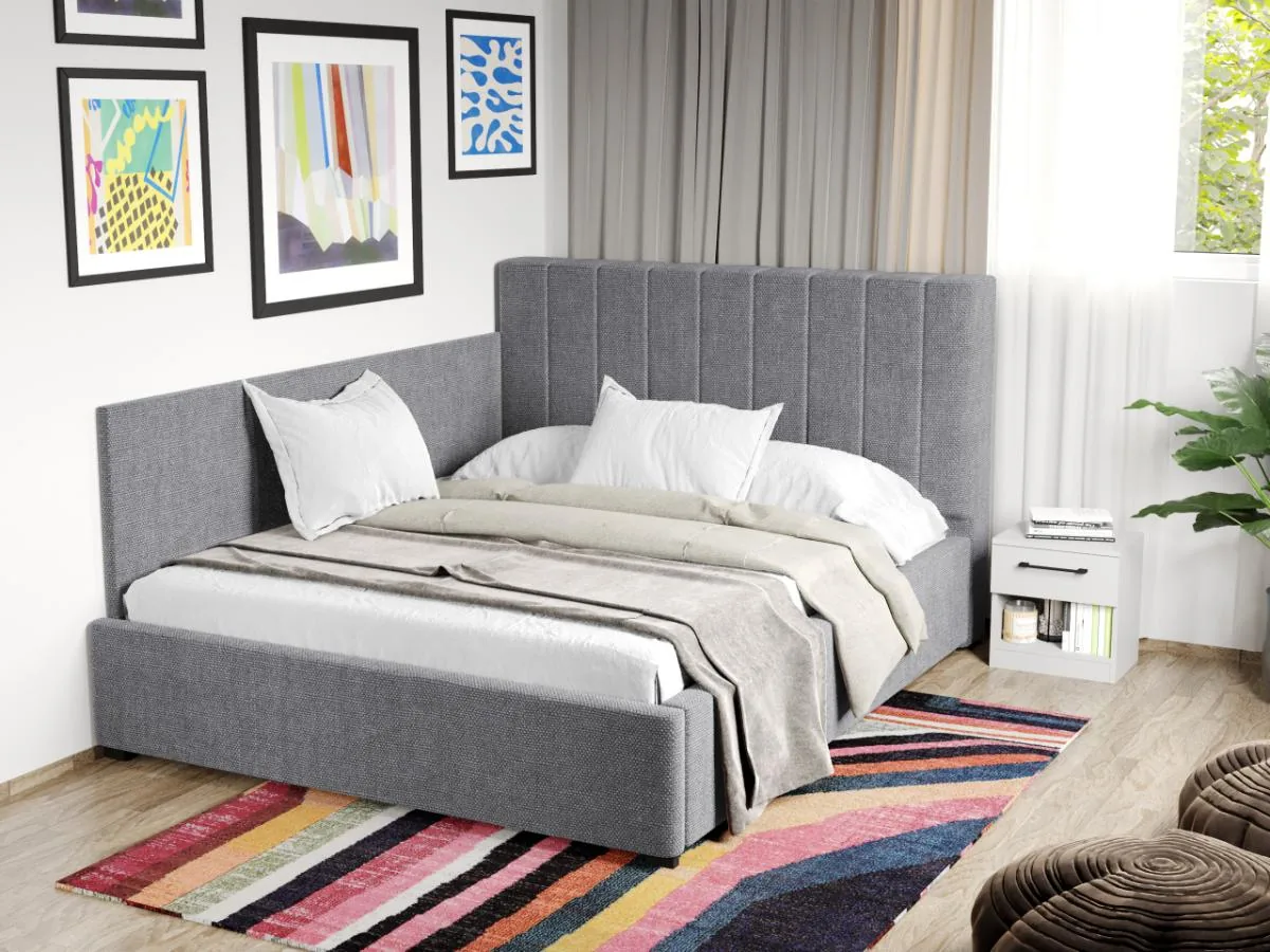 Mobila Laguna Adam Eden 18 180x200 Somiera Fixa Gri
