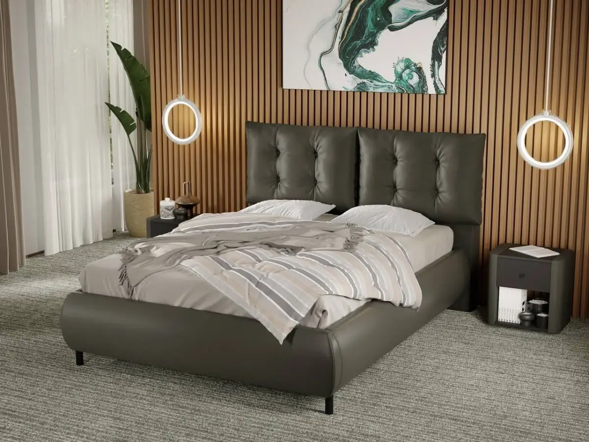 Mobila Laguna Anubis 160x200 Nube 39 Verde Fix Cu Perne Pe Spatar