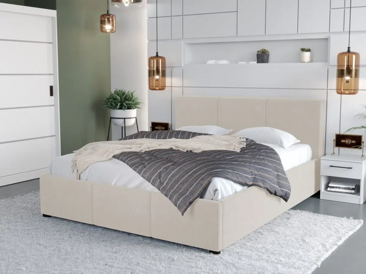 Mobila Laguna Avelis Cu Somiera Fixa 160x200 Swing 1 Crem
