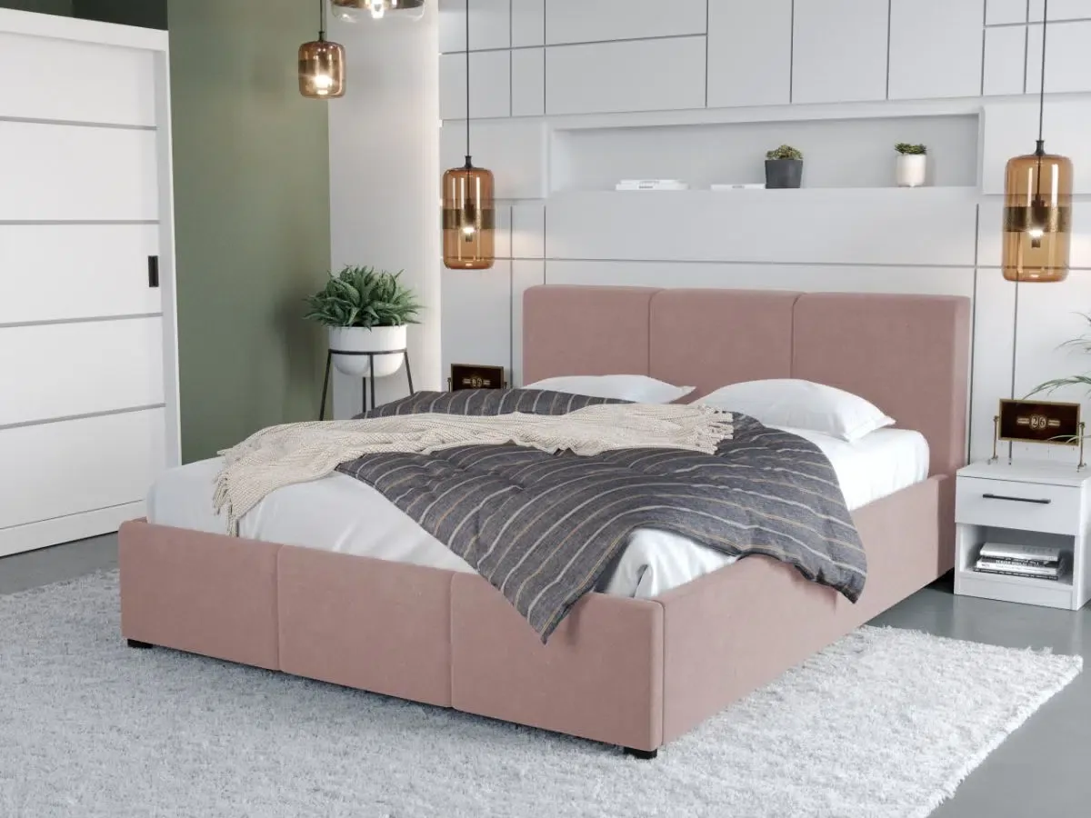 Mobila Laguna Avelis Swing 14 160x200 Cu Somiera Fixa Roz