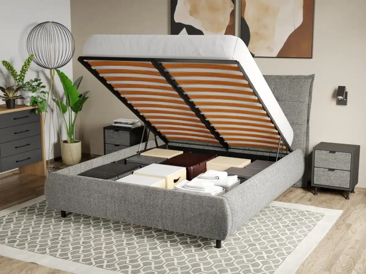 Mobila Laguna Axel 140x200 Gri Eden 18 Somiera Rabatabila Lada