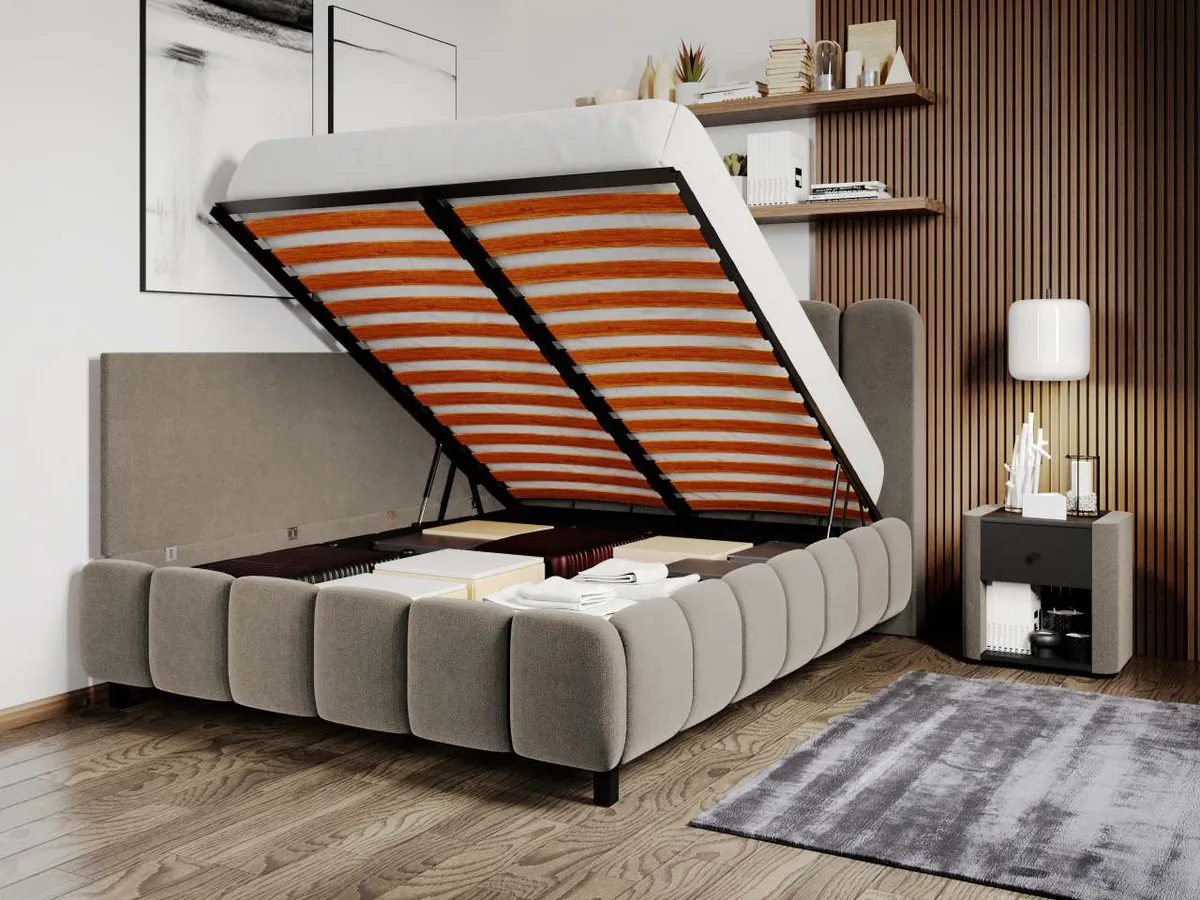 Mobila Laguna Bari Colt Rabatabila Depozitare 120x200 Cappuccino Velluto 29