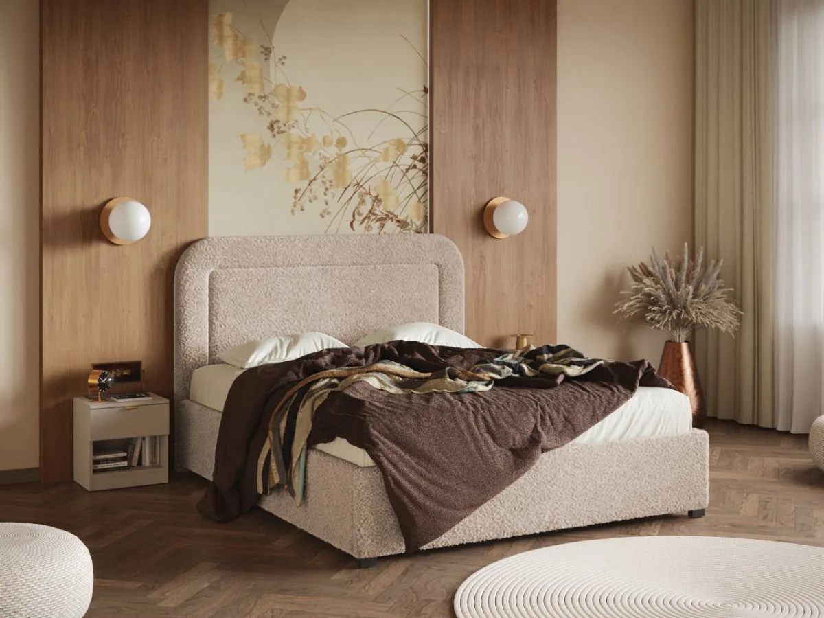 Mobila Laguna Belesa Rolf 2 Cu Somiera Fixa 160x200 Bej